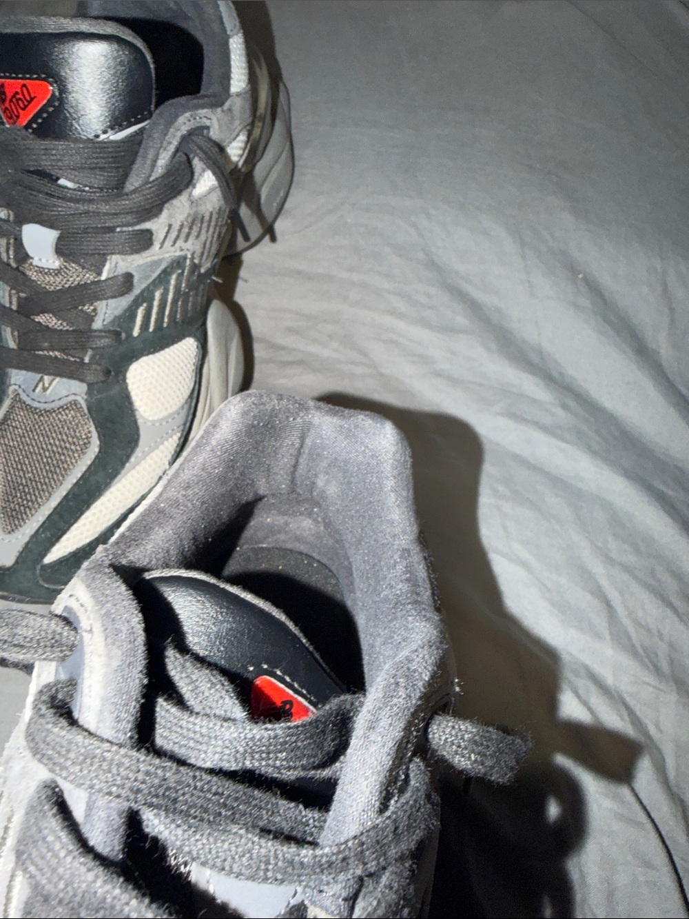 New Balance Men's Gray & Black Suede Mesh Sneaker - Picture 3 of 11